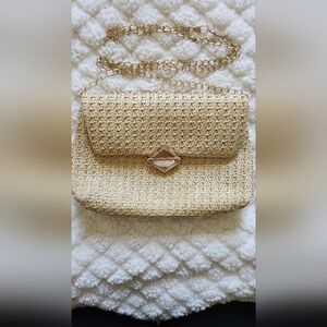 Rattan clutch bag